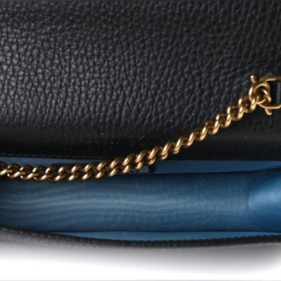 GUCCI Dollar Calfskin Garden Mystic Cat Chain Wallet in Black authentic new box - Picture 12 of 12